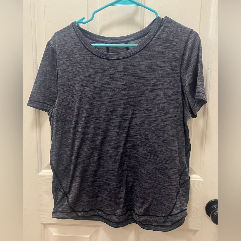🍋 EUC Lululemon Long Distance Short Sleeve - Heathered Mach Blue - Sz 8 (?)